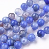Natural Striped Agate/Banded Agate Beads Strands G-I261-C02-8mm-1