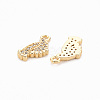 Brass Micro Pave Clear Cubic Zirconia Charms KK-N231-272-NF-2