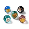 Handmade Gold & Silver Foil Lampwork Beads GLAA-G107-07A-15-2