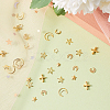 160Pcs 8 Styles Brass & Alloy Material Cabochons PALLOY-CJ0001-172-5