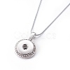 18.8 inch Platinum Plated Trendy Snap Necklace Making X-NJEW-S102-1