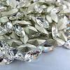 Glass Pointed Back Rhinestone Cabochons RGLA-A011-5x10mm-M-2