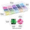 375Pcs 15 Colors Transparent Acrylic Beads TACR-FS0001-41-5
