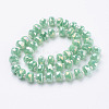 Electroplate Opaque Glass Beads Strands EGLA-J145-AB8mm-A02-2