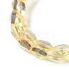Electroplate Glass Beads Strands GLAA-Q101-03B-HP02-3