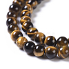 Natural Tiger Eye Round Bead Strands G-L411-07-4mm-5