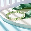 Natural White Jade Round Beaded Stretch Bracelet BJEW-JB07968-04-2