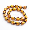 Handmade Silver Foil Glass Oval Beads FOIL-I004-C-03-2