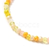 Faceted Round Glass Beads Stretch Bracelet for Teen Girl Women BJEW-JB07072-05-2