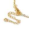 Golden Brass Crescent Moon Pendant Necklace with Rhinestone NJEW-Z015-01B-G-2