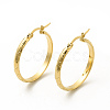 201 Stainless Steel Hoop Earrings with 304 Stainless Steel Pins for Women EJEW-M214-01D-G-2