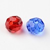 Faceted Rondelle Transparent Glass Beads GLAA-R152-6mm-M1-5