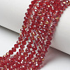 Electroplate Transparent Glass Beads Strands EGLA-A034-T2mm-H13-1