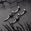 Rose 316 Surgical Stainless Steel Belly Button Rings/Earrings EJEW-G416-01AS-3