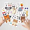 48 Sheets 8 Styles Paper Make a Face Stickers DIY-WH0467-003-5