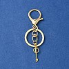 304 Stainless Steel Initial Letter Key Charm Keychains KEYC-YW00004-05-2