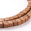 Natural Wood Lace Stone Beads Strands G-F631-K07-3