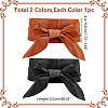 WADORN 2Pcs 2 Colors PU Leather Wrap Around Waist Band AJEW-WR0002-25-2