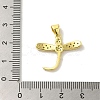 Brass Micro Pave Cubic Zirconia Pendants KK-Z042-04G-01-3