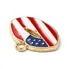 American Flag Style Alloy Enamel Charms ENAM-M046-01G-4