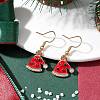 Christmas Theme Alloy Rhinestone Dangle Earrings EJEW-JE05830-06-2