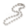 304 Stainless Steel Ball Chain Necklace & Bracelet Set STAS-D181-02P-02B-2