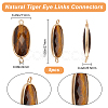 Beebeecraft 5Pcs Natural Tiger Eye Connector Charms G-BBC0001-35C-2