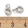 Brass Micro Pave Clear Cubic Zirconia Pendants KK-P275-33A-P-3