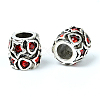 Zinc Alloy Rhinestone European Beads PALLOY-TAC0024-03C-1