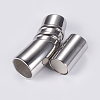 304 Stainless Steel Magnetic Clasps with Glue-in Ends STAS-G163-36P-3
