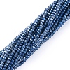 Electroplate Glass Beads Strands EGLA-F149-FR-04-2