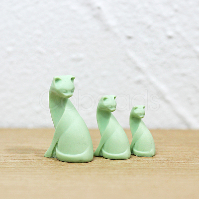 3 Sizes Resin Cat Miniature Ornaments MIMO-PW0002-01B-1