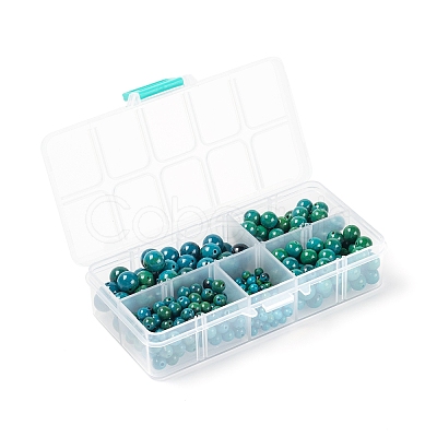 340Pcs 4 Sizes Synthetic Chrysocolla Beads G-LS0001-31-1