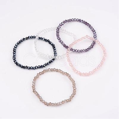 Glass Beaded Stretch Bracelets BJEW-JB02308-1