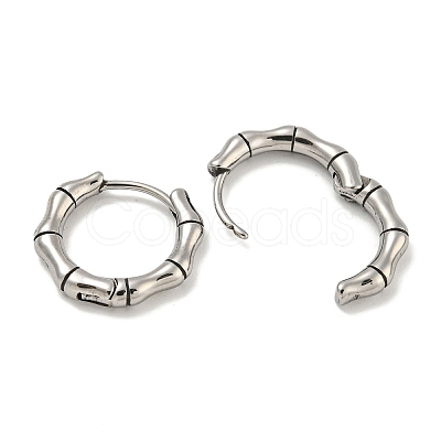 316 Surgical Stainless Steel Hoop Earrings EJEW-D096-19J-AS-1