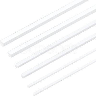 Olycraft ABS Plastic Square Solid Bar Rods DIY-OC0008-27-1