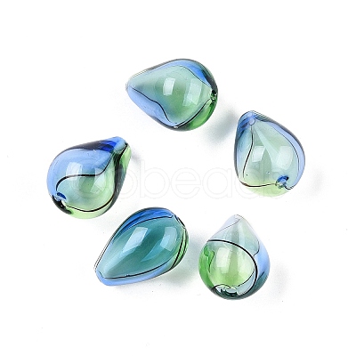 Transparent Handmade Blown Glass Globe Beads GLAA-T012-54B-1