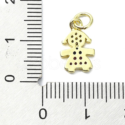 Brass Micro Pave Colorful Cubic Zirconia Pendants KK-H475-13G-02-1