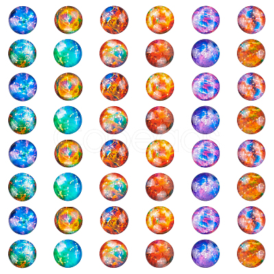 Glass Cabochons GLAA-WH0025-24-1