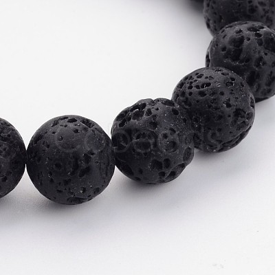 Natural Lava Rock Beads Strands X-G434-2-1