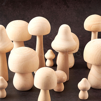 Schima Superba Wooden Mushroom Children Toys WOOD-TA0002-45-1