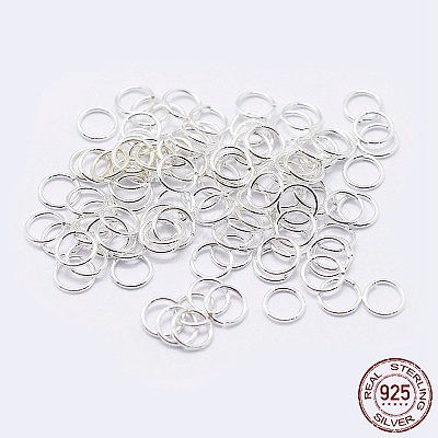 925 Sterling Silver Open Jump Rings STER-F036-02S-0.9x9mm-1