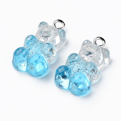 Transparent Resin Pendants RESI-R429-31-1