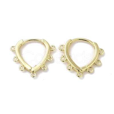 Brass Hoop Earring Findings KK-Q793-16G-1