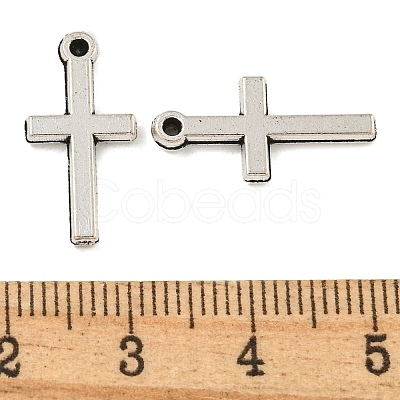 Tibetan Style Alloy Latin Cross Pendants TIBEP-Q040-068AS-NR-1