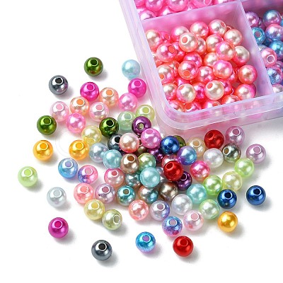 24Colors ABS Plastic Imitation Pearl Beads OACR-YW0001-74-1