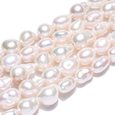 Natural Baroque Pearl Keshi Pearl Beads Strands PEAR-S020-F01-02-1