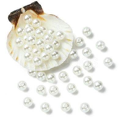 ABS Plastic Imitation Pearl Round Beads MACR-YW0002-8mm-82-1