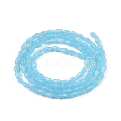 Imitation Jade Glass Beads Strands GLAA-N052-02-1