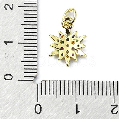 Brass Micro Pave Colorful Cubic Zirconia Pendants KK-H475-19G-10-1